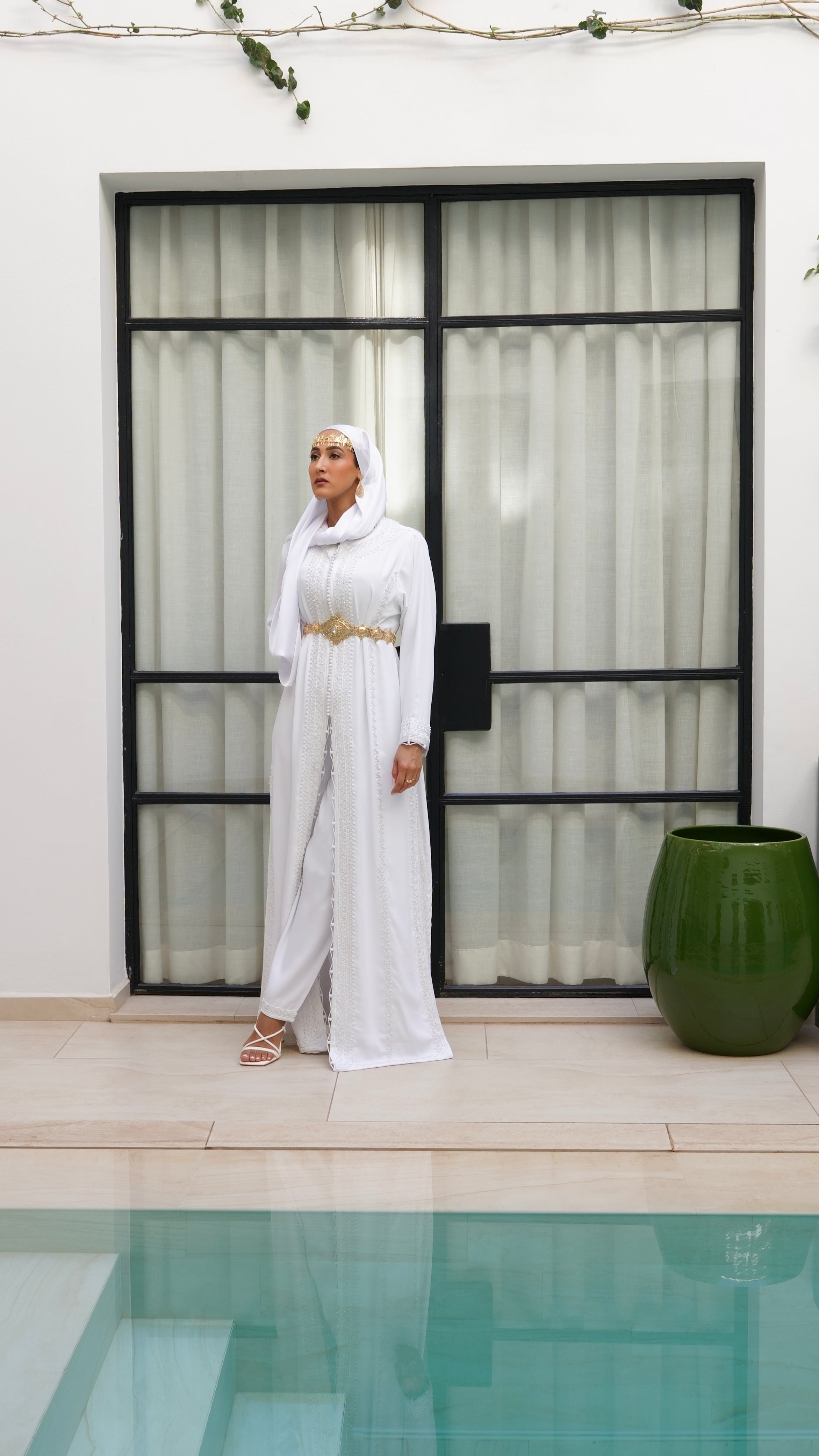 Rawiya White Kaftan