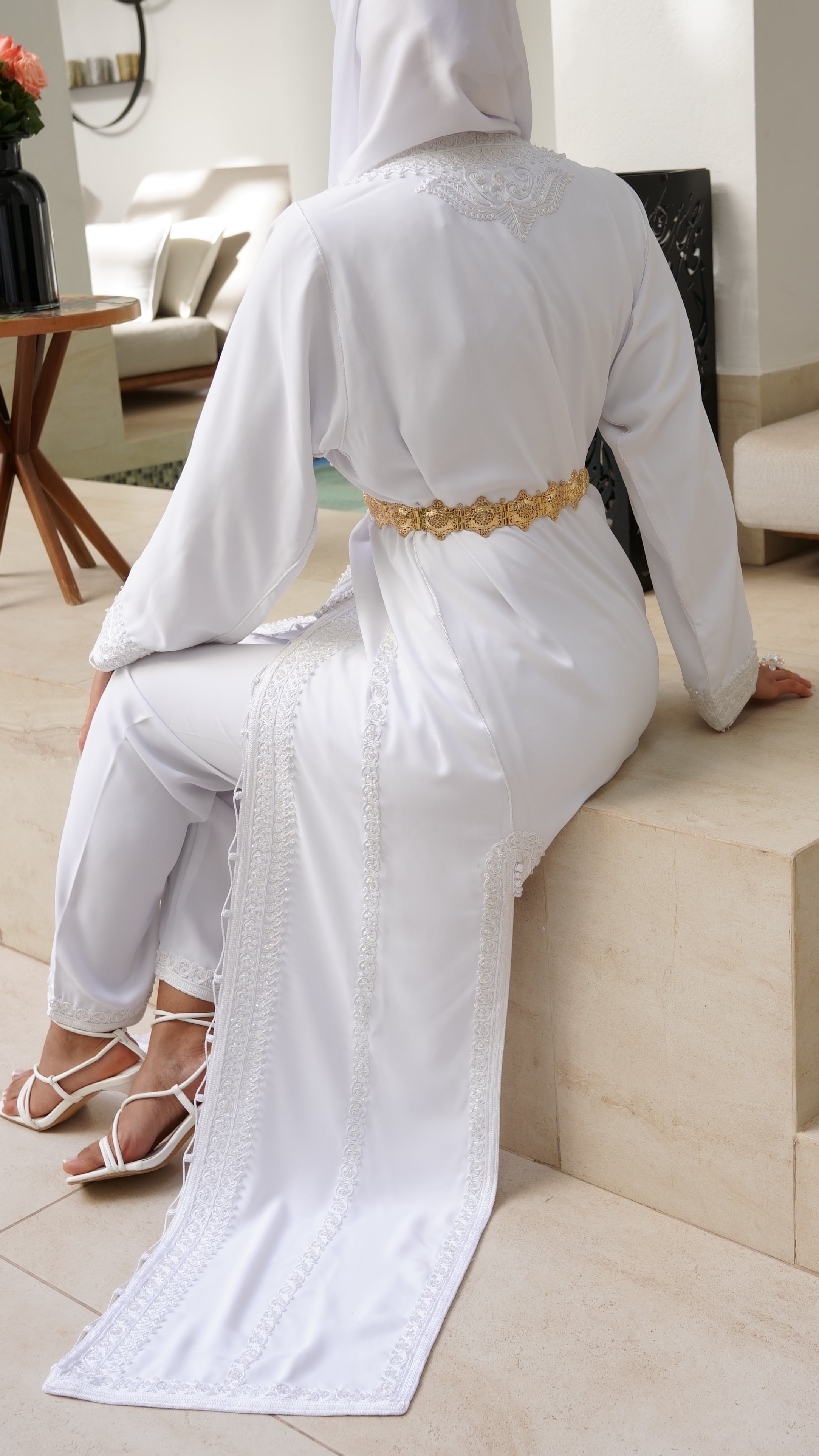 Rawiya White Kaftan